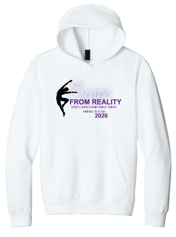 2026 Recital Port & Co™ Easy Fleece Pullover Hooded Sweatshirt WHITE