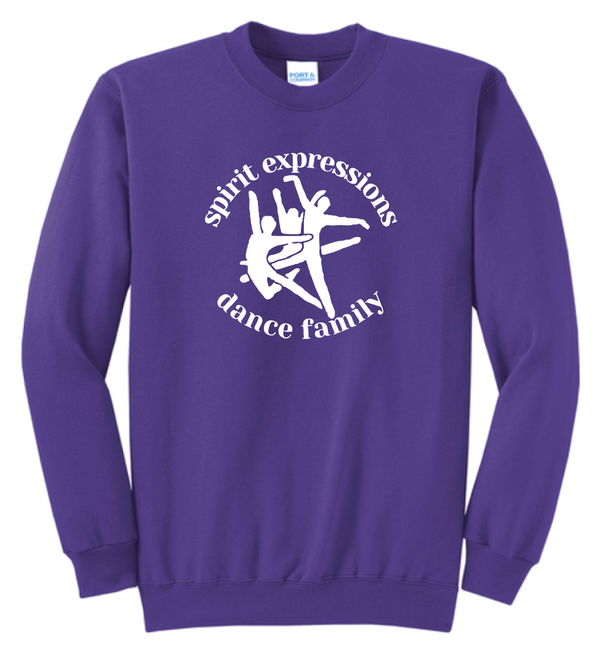 2026 Spirit Expressions Port & Co® Core Fleece Crewneck Sweatshirt PURPLE