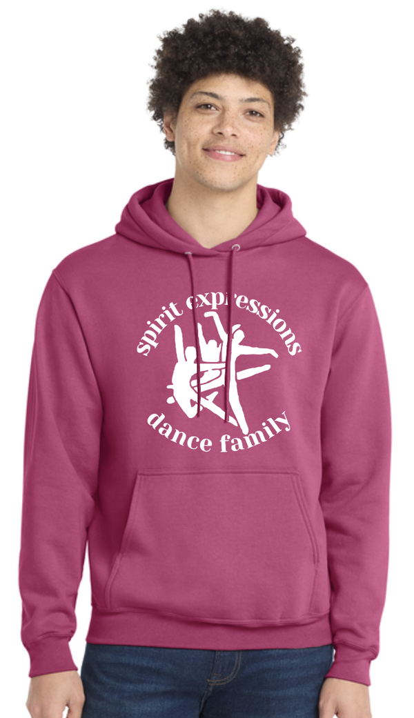 2026 Spirit Expression Port & Co® Core Fleece Pullover Hooded Sweatshirt PINK