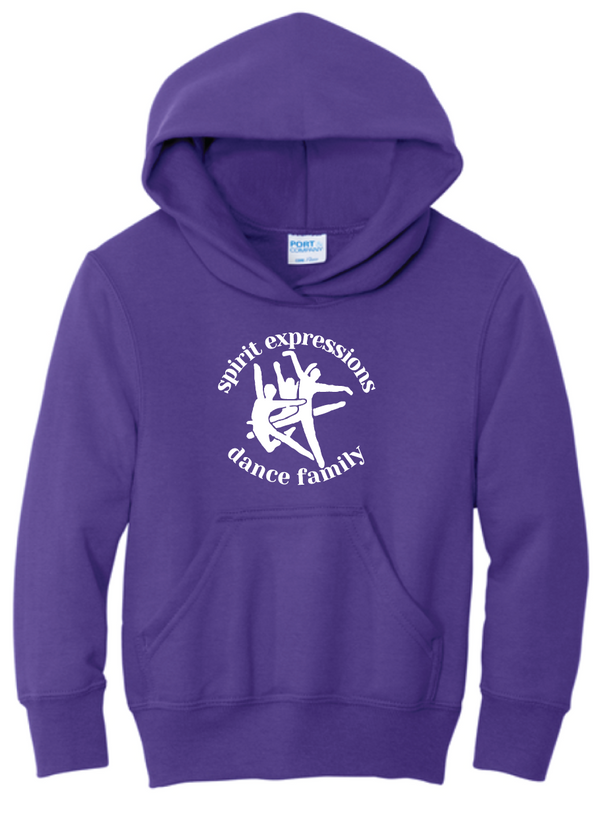 2026 Spirit Expression Port & Co® Core Fleece Pullover Hooded Sweatshirt PURPLE