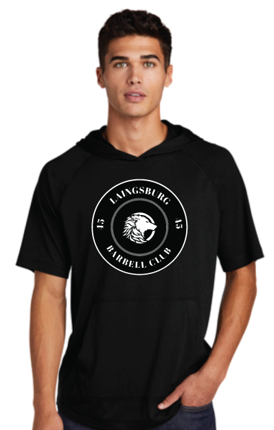 Laingsburg Power Lifting Sport-Tek ® PosiCharge ® Tri-Blend Wicking Short Sleeve Hoodie Black