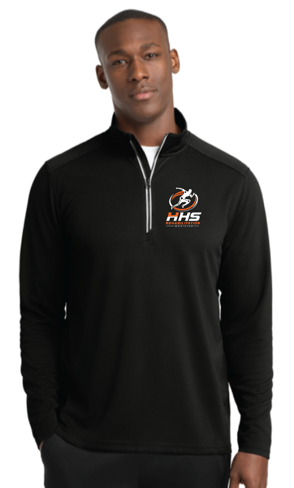 2026 Utica Rehabilitation Sport-Tek® Sport-Wick® Textured 1/4-Zip Pullover BLACK