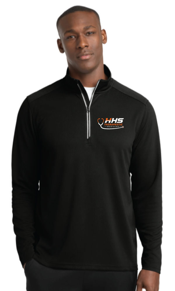 2026 Utica Therapeutic Sport-Tek® Sport-Wick® Textured 1/4-Zip Pullover BLACK