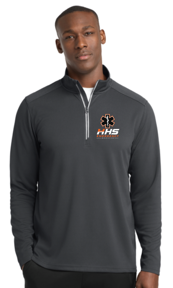 2026 Utica Emergency Sport-Tek® Sport-Wick® Textured 1/4-Zip Pullover GRAPHITE