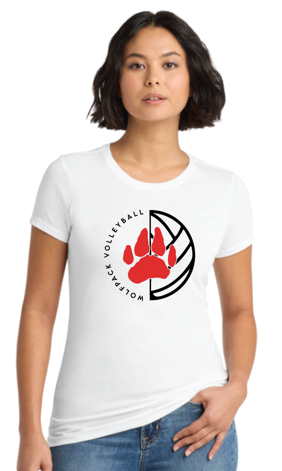2026 Laingsburg Volleyball 2 LADIES Tri-blend T-shirt WHITE