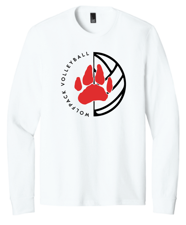 2026 Laingsburg Volleyball 2 District® Perfect Tri® Long Sleeve Tee WHITE