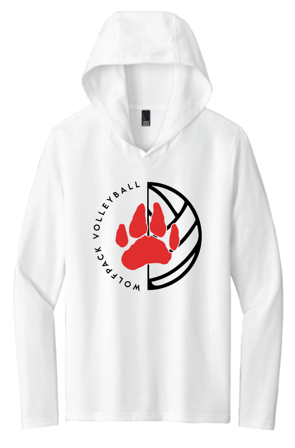 2026 Laingsburg Volleyball 2 District® Perfect Tri® Long Sleeve Hoodie WHITE