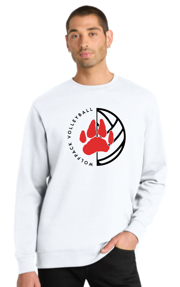 2026 Laingsburg Volleyball 2 District® V.I.T.™ Fleece Crew WHITE