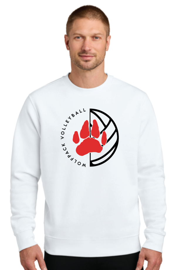 2026 Laingsburg Volleyball 2 Nike Club Fleece Sleeve Swoosh Crew WHITE