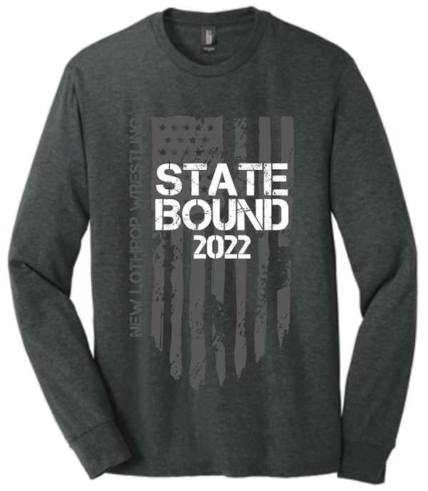 New Lothrop 2022 State Wrestling Long Sleeve Tri-blend