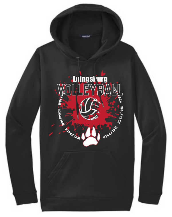 Laingsburg Volleyball Explosion Unisex Black Sweatshirt