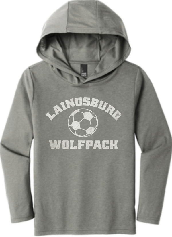 Laingsburg Soccer Distressed Youth Long-Sleeve T-Shirt Hoodie