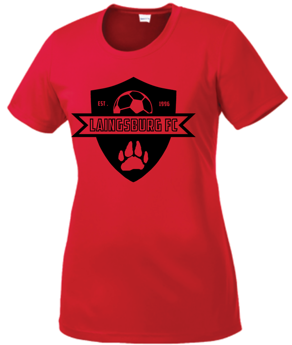 Laingsburg 2024 Ladies Soccer Ladies Red Performance T-shirt